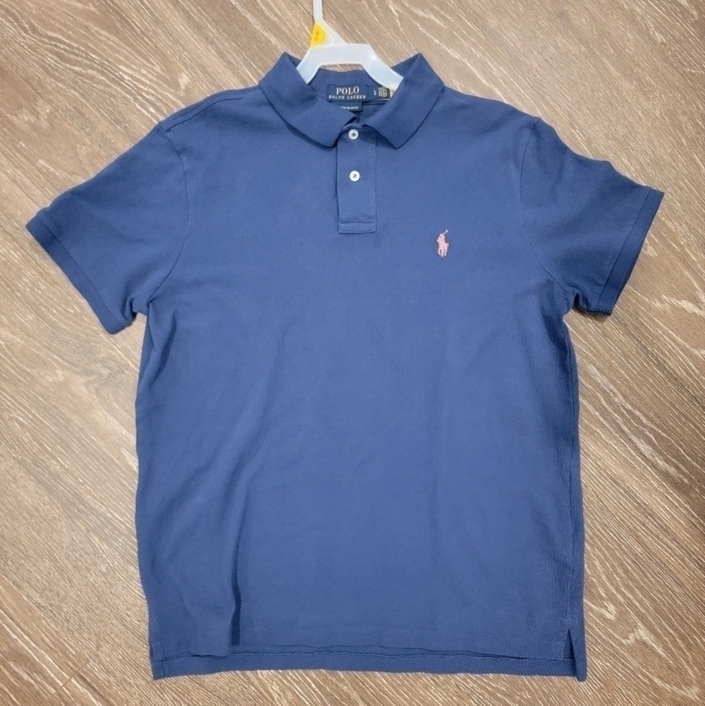 Polo Ralph Lauren Teen/Big Kid size Large Dark blue with Bubble Gum Pink Horse